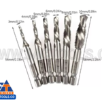 MACHO MAQUINA, MACHO GUN, REF: 143  M6x1,0 TIPO DORMER M6 x 80 x 19 INOXIDABLE MARCA ENWA. BANDA AZUL