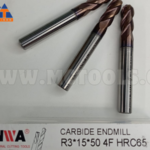 CARBIDE ENDMILL R3*15*50 4F HRC65